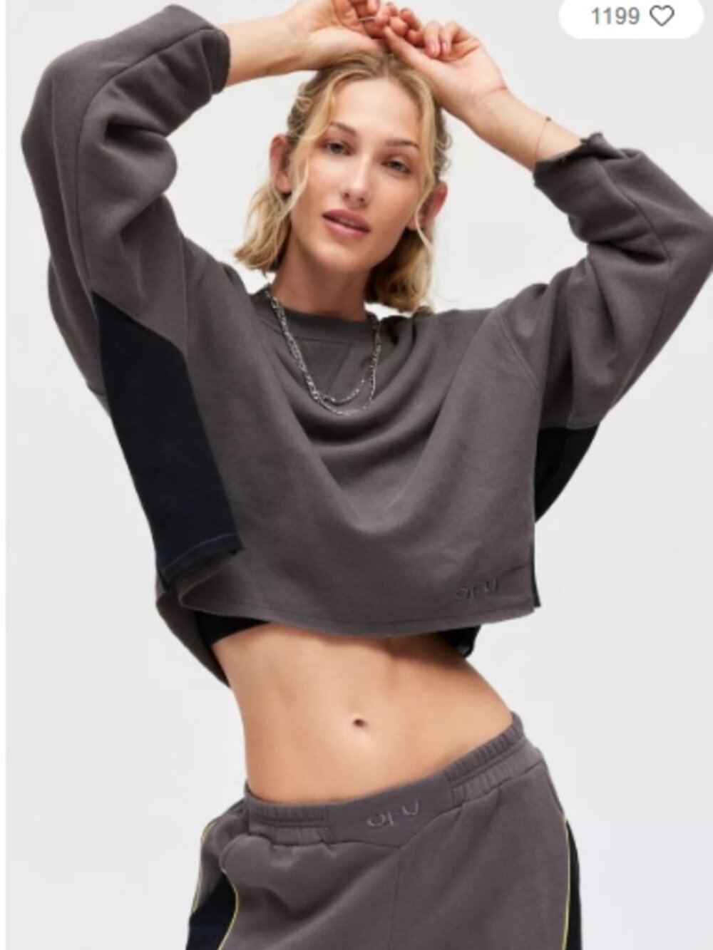 EUC Out From Under Cozy Vibes Colorblocked Crew Neck Pullover XS